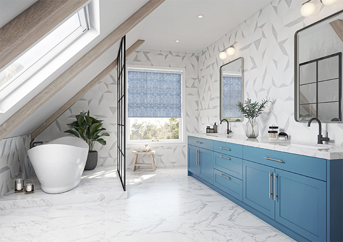 Tribe Mandala, Sapphire Blue - Twist&Fit Roller Blind - Image 7